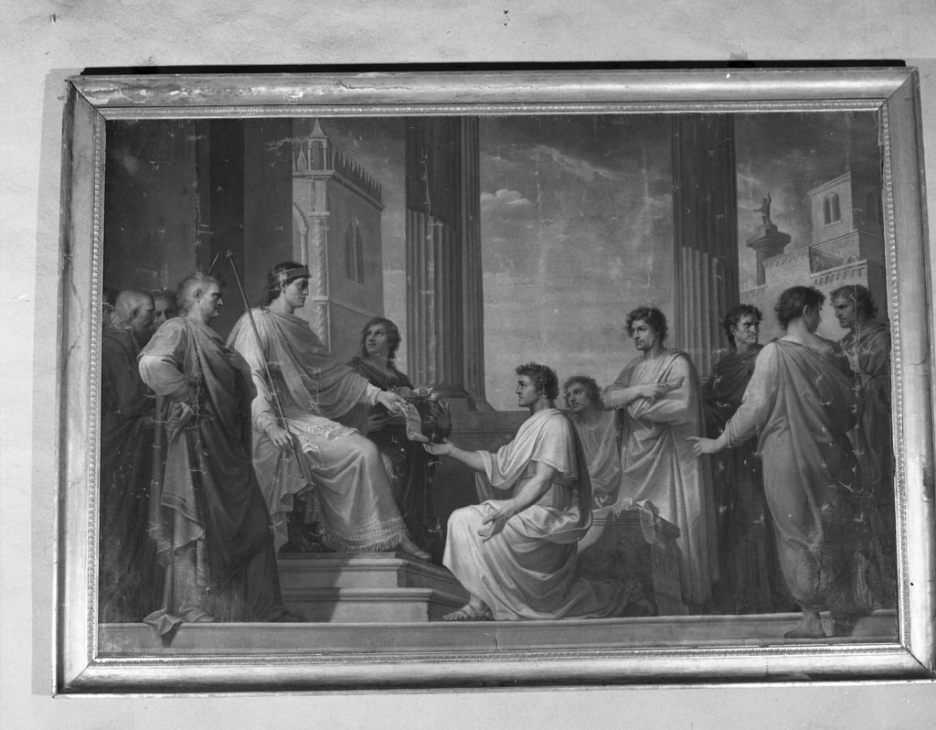 Giustiniano consegna le leggi a Triboniano - Bibbiena, Arezzo
